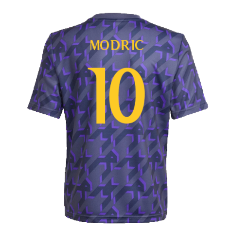 2023-2024 Real Madrid Pre-Match Shirt (Shadow Navy) - Kids (Modric 10)