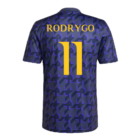2023-2024 Real Madrid Pre-Match Shirt (Shadow Navy) (Rodrygo 11)