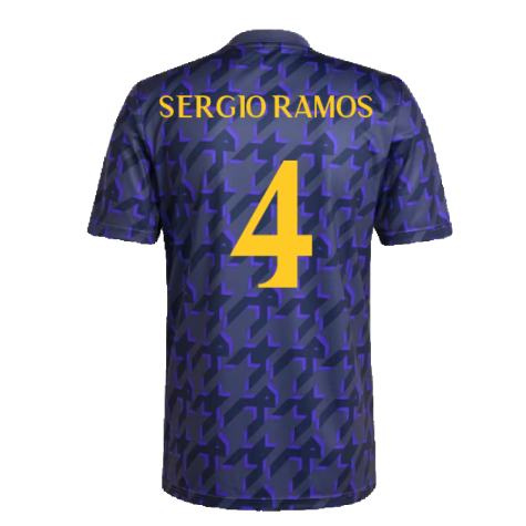 2023-2024 Real Madrid Pre-Match Shirt (Shadow Navy) (Sergio Ramos 4)