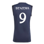 2023-2024 Real Madrid Sleeveless Jersey (Legend Ink) (Benzema 9)