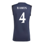 2023-2024 Real Madrid Sleeveless Jersey (Legend Ink) (Sergio Ramos 4)