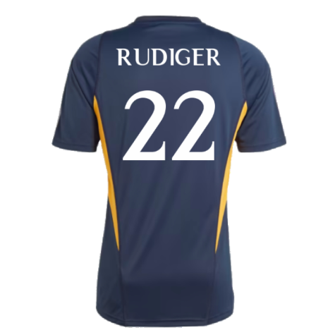 2023-2024 Real Madrid Training Shirt (Legend Ink) (Rudiger 22)