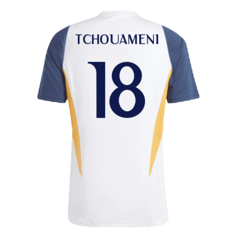 2023-2024 Real Madrid Training Shirt (White) (Tchouameni 18)