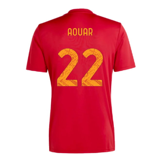 2023-2024 Roma Icon Pre-Match Shirt (Red) (AOUAR 22)