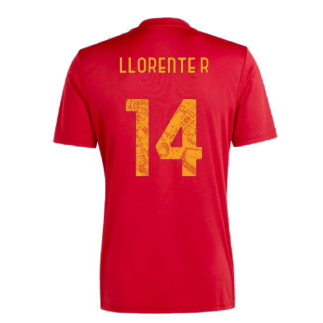 2023-2024 Roma Icon Pre-Match Shirt (Red) (LLORENTE R 14)