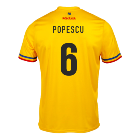 2023-2024 Romania Supporters Official T-Shirt (Yellow) (POPESCU 6)