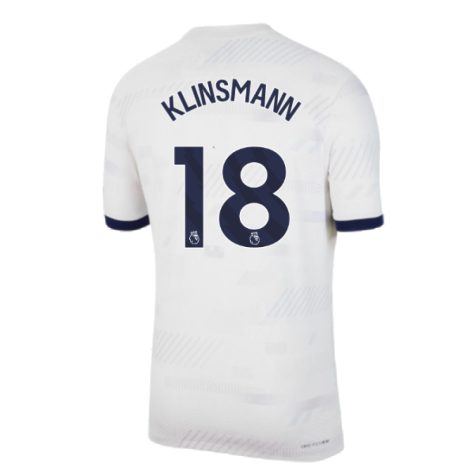 2023-2024 Tottenham Authentic Home Shirt (Klinsmann 18)