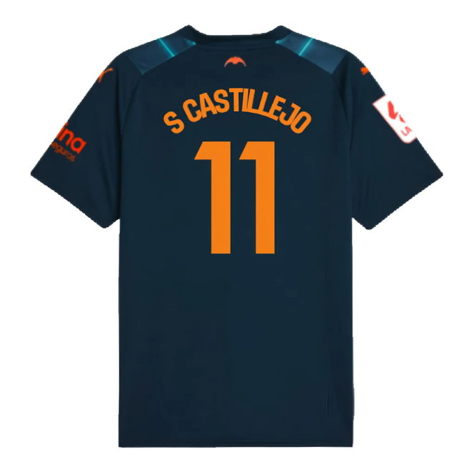 2023-2024 Valencia Away Shirt (S CASTILLEJO 11)