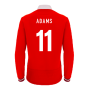 2023-2024 Wales Rugby LS Cotton Home Shirt (Adams 11)