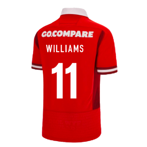 2023-2024 Wales Rugby WRU Home Poly Shirt (Williams 11)