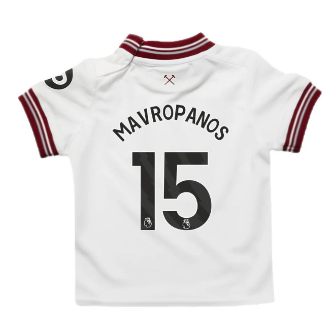 2023-2024 West Ham Away Baby Kit (Mavropanos 15)
