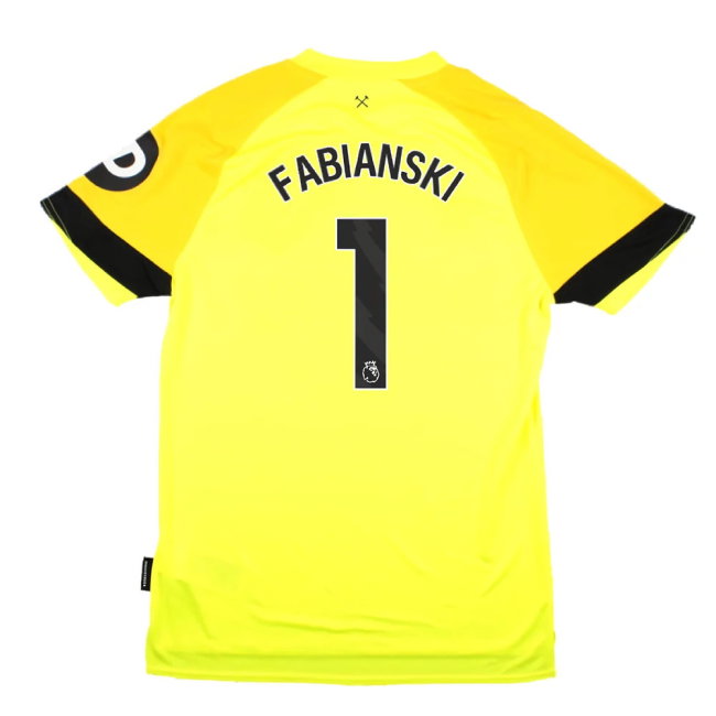 2023-2024 West Ham Change Goalkeeper Shirt (Yellow) (Fabianski 1)