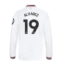 2023-2024 West Ham Long Sleeve Away Shirt (Kids) (ALVAREZ 19)