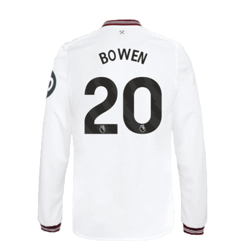 2023-2024 West Ham Long Sleeve Away Shirt (Kids) (BOWEN 20)