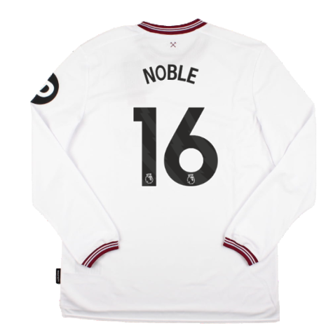 2023-2024 West Ham Long Sleeve Away Shirt (NOBLE 16)