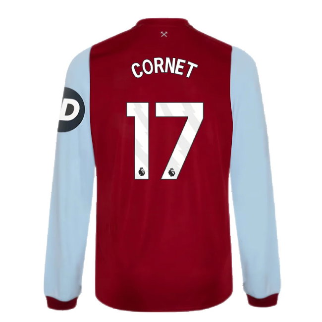 2023-2024 West Ham Long Sleeve Home Shirt (CORNET 17)