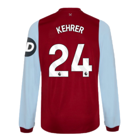 2023-2024 West Ham Long Sleeve Home Shirt (KEHRER 24)