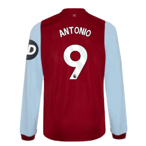 2023-2024 West Ham Long Sleeve Home Shirt (Kids) (ANTONIO 9)