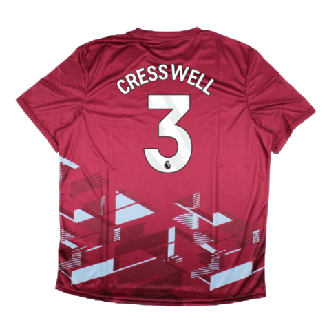 2023-2024 West Ham Warm Up Jersey (Claret) (CRESSWELL 3)