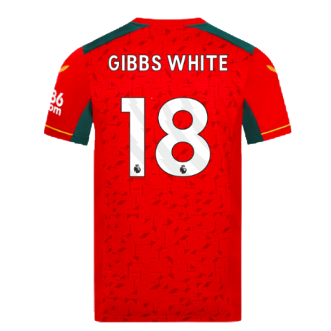 2023-2024 Wolves Away Shirt (GIBBS WHITE 18)