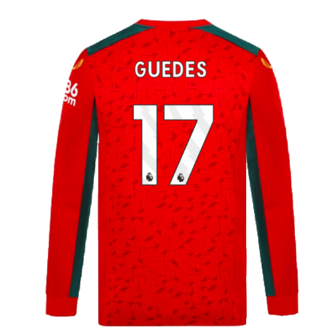 2023-2024 Wolves Long Sleeve Away Shirt (GUEDES 17)