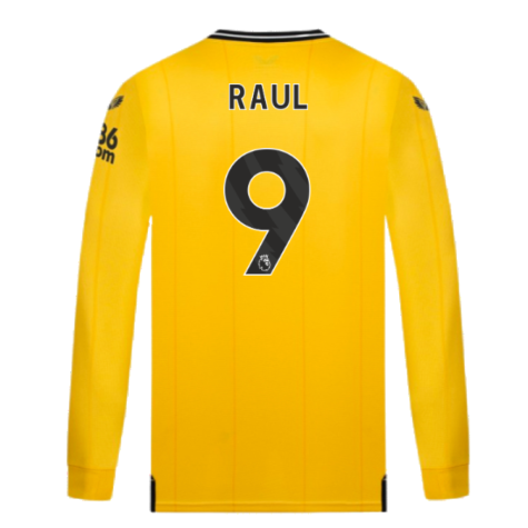 2023-2024 Wolves Long Sleeve Home Shirt (RAUL 9)