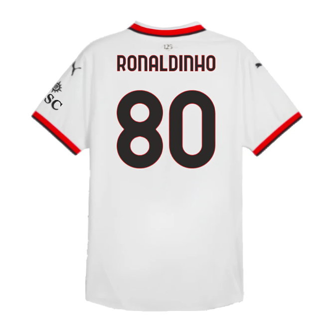 2024-2025 AC Milan Away Authentic Shirt (Ronaldinho 80)