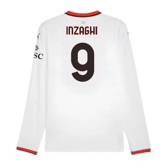 2024-2025 AC Milan Away Long Sleeve Shirt (Inzaghi 9)