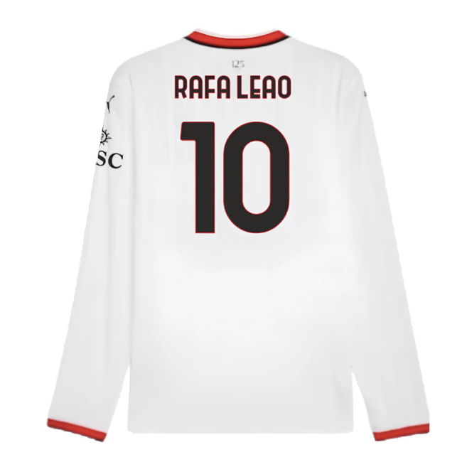 2024-2025 AC Milan Away Long Sleeve Shirt (Rafa Leao 10)