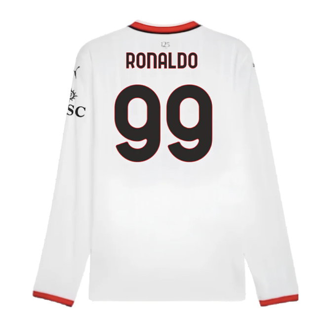 2024-2025 AC Milan Away Long Sleeve Shirt (Ronaldo 99)