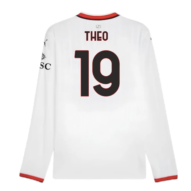 2024-2025 AC Milan Away Long Sleeve Shirt (Theo 19)