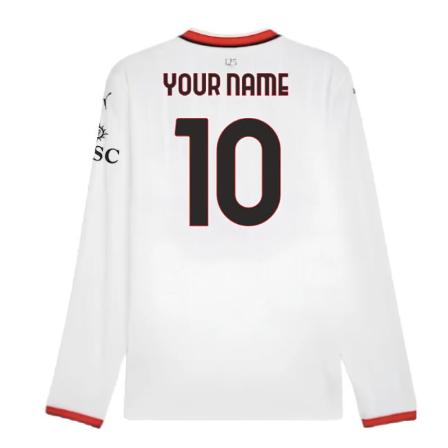 2024-2025 AC Milan Away Long Sleeve Shirt (Your Name)
