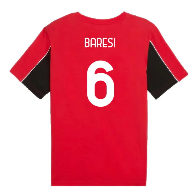 2024-2025 AC Milan FtblArchive Tee (Red) (Baresi 6)