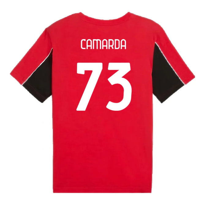 2024-2025 AC Milan FtblArchive Tee (Red) (Camarda 73)