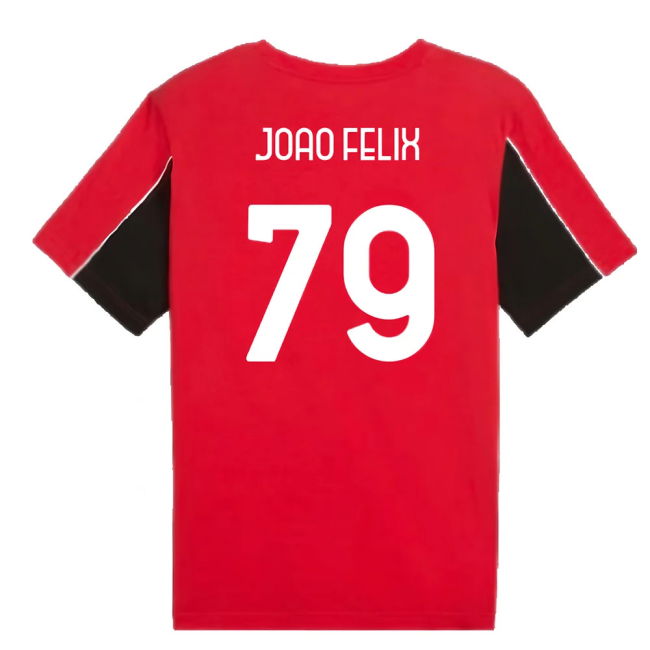 2024-2025 AC Milan FtblArchive Tee (Red) (Joao Felix 79)