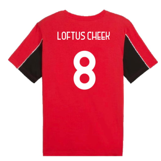 2024-2025 AC Milan FtblArchive Tee (Red) (Loftus Cheek 8)