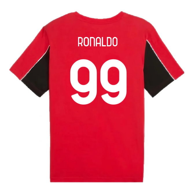 2024-2025 AC Milan FtblArchive Tee (Red) (Ronaldo 99)