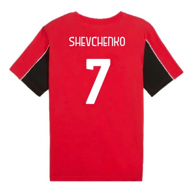 2024-2025 AC Milan FtblArchive Tee (Red) (Shevchenko 7)