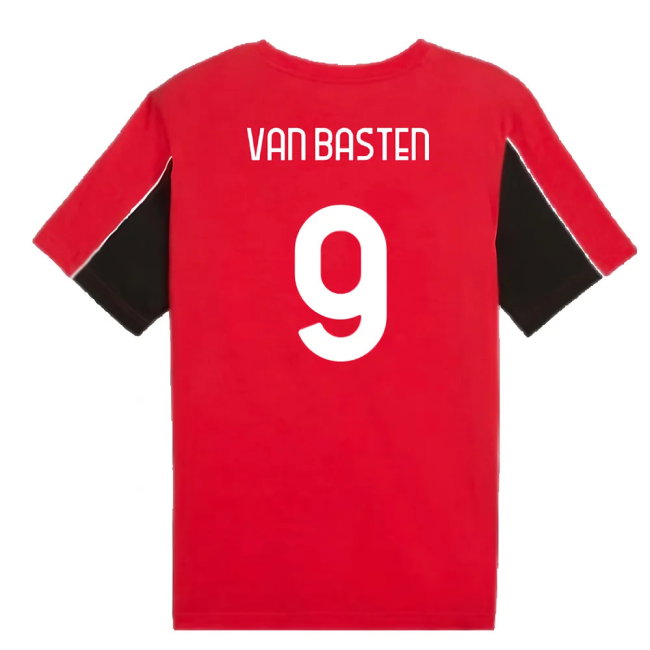 2024-2025 AC Milan FtblArchive Tee (Red) (Van Basten 9)