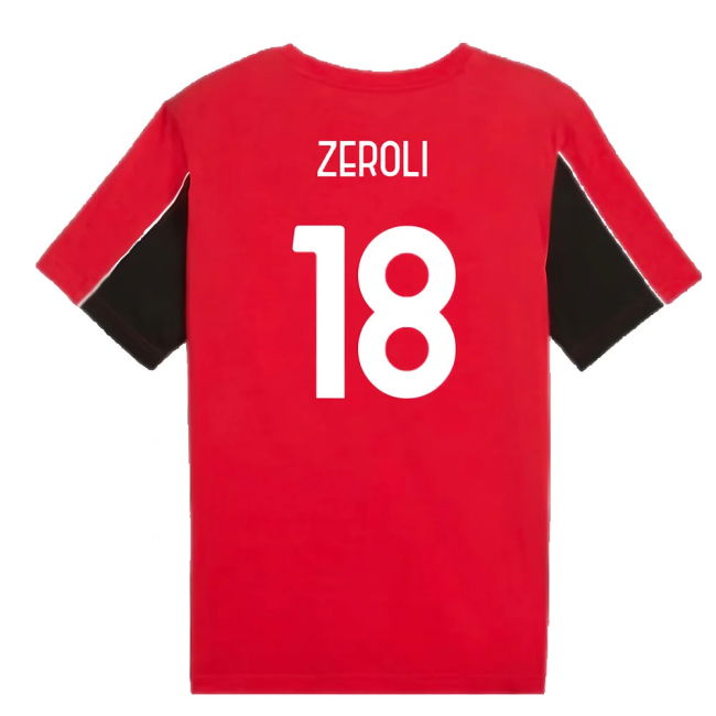 2024-2025 AC Milan FtblArchive Tee (Red) (Zeroli 18)