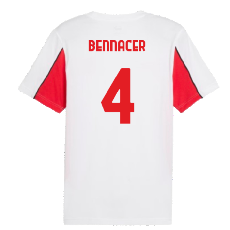 2024-2025 AC Milan FtblArchive Tee (White) (Bennacer 4)