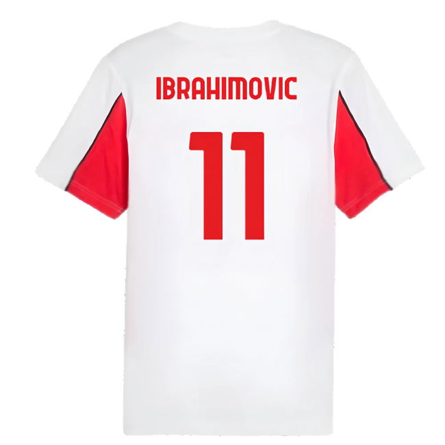 2024-2025 AC Milan FtblArchive Tee (White) (Ibrahimovic 11)