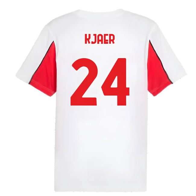 2024-2025 AC Milan FtblArchive Tee (White) (Kjaer 24)
