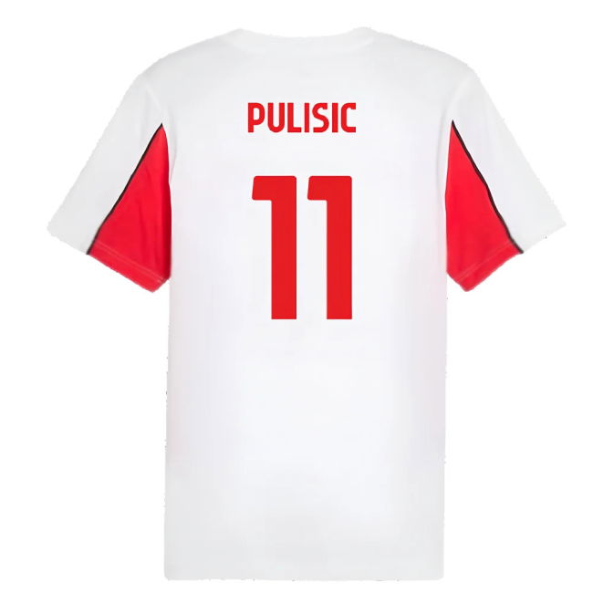 2024-2025 AC Milan FtblArchive Tee (White) (Pulisic 11)