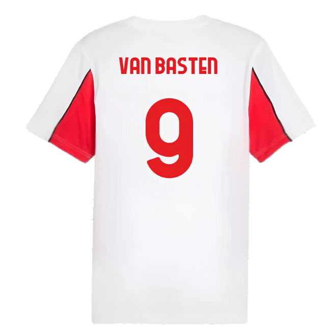 2024-2025 AC Milan FtblArchive Tee (White) (Van Basten 9)