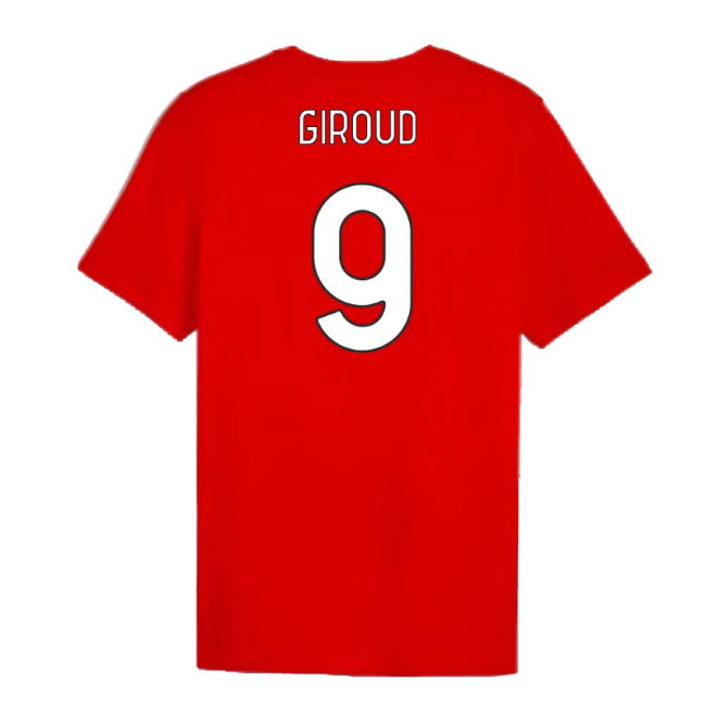 2024-2025 AC Milan ftblCulture Tee (Red) (Giroud 9)