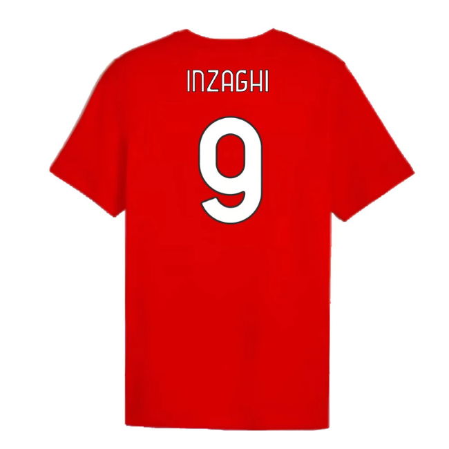 2024-2025 AC Milan ftblCulture Tee (Red) (Inzaghi 9)