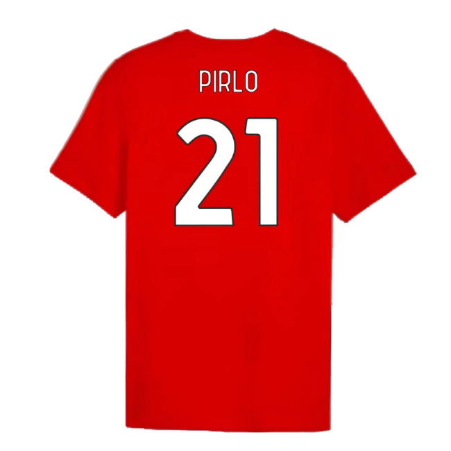 2024-2025 AC Milan ftblCulture Tee (Red) (Pirlo 21)