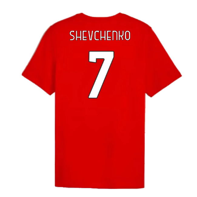 2024-2025 AC Milan ftblCulture Tee (Red) (Shevchenko 7)