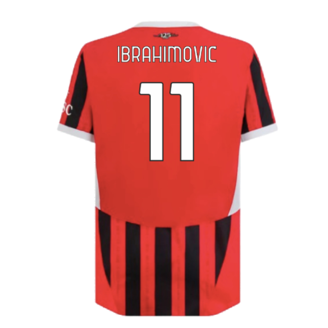 2024-2025 AC Milan Home Authentic Shirt (Ibrahimovic 11)
